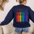 Rainbow Roygbiv Kids Artist Costume Art Teacher Women's Sweatshirt Back Print Navy Rainbow Roygbiv Kids Artist Costume Art Teacher Women's Sweatshirt Back Print Navy