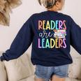 Readers Are Leaders Reading Book Lovers Teacher Women Kids Women's Sweatshirt Back Print Navy Readers Are Leaders Reading Book Lovers Teacher Women Kids Women's Sweatshirt Back Print Navy