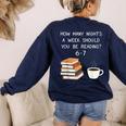 Reading 67 Six Seven Meme English Teacher Book Lover Women's Sweatshirt Back Print Navy Reading 67 Six Seven Meme English Teacher Book Lover Women's Sweatshirt Back Print Navy