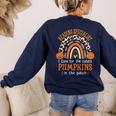 Reading Specialist Halloween Reading Teacher For Men Women Women's Sweatshirt Back Print Navy Reading Specialist Halloween Reading Teacher For Men Women Women's Sweatshirt Back Print Navy