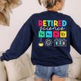 Retired Science Teacher Periodic Table Teacher Life Women's Sweatshirt Back Print Navy Retired Science Teacher Periodic Table Teacher Life Women's Sweatshirt Back Print Navy