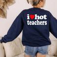 Retro I Love Hot Teachers Vintage I Heart Hot Teacher Men Women Girls Kids Women's Sweatshirt Back Print Navy Retro I Love Hot Teachers Vintage I Heart Hot Teacher Men Women Girls Kids Women's Sweatshirt Back Print Navy