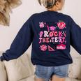 Rock The Test Testing Day Don't Stress Do Your Best Teacher For Men Women Girls Kids Women's Sweatshirt Back Print Navy Rock The Test Testing Day Don't Stress Do Your Best Teacher For Men Women Girls Kids Women's Sweatshirt Back Print Navy