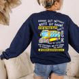 School Bus Driver Life Last Day Of School Teacher Kids Women's Sweatshirt Back Print Navy
