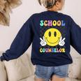 School Counselor Teacher Counseling Office School Guidance Women's Sweatshirt Back Print Navy School Counselor Teacher Counseling Office School Guidance Women's Sweatshirt Back Print Navy