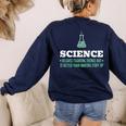 Science Because Figuring Things Out Better Student Teacher Women's Sweatshirt Back Print Navy Science Because Figuring Things Out Better Student Teacher Women's Sweatshirt Back Print Navy