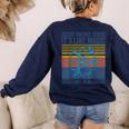 Science It's Like Magic But Real Science Teacher Geek Nerd Women's Sweatshirt Back Print Navy
