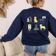 Science Labs Dogs Labrador Retriever Science Teacher Women's Sweatshirt Back Print Navy Science Labs Dogs Labrador Retriever Science Teacher Women's Sweatshirt Back Print Navy