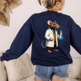 Science Rat Lab Science Scientist Mouse Teacher Chemistry Women's Sweatshirt Back Print Navy Science Rat Lab Science Scientist Mouse Teacher Chemistry Women's Sweatshirt Back Print Navy