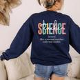 Science Teacher Definition For Women & Men Women's Sweatshirt Back Print Navy Science Teacher Definition For Women & Men Women's Sweatshirt Back Print Navy