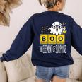 Science Teacher Halloween Elements Of Surprise Chemistry Women's Sweatshirt Back Print Navy