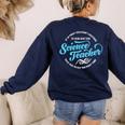 Science Teacher Must Haves Teach Science Teacher Women's Sweatshirt Back Print Navy