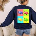 Scooter Physical Education PE Gym Teacher Women's Sweatshirt Back Print Navy Scooter Physical Education PE Gym Teacher Women's Sweatshirt Back Print Navy