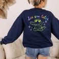 See You Later Teacher Summer Alligator Last Day Of School Women's Sweatshirt Back Print Navy