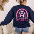 Ser Bilingue Es Un Superpoder Spanish Teacher Esl Teacher Women's Sweatshirt Back Print Navy