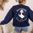 Silly Goose Constitution History Teacher Middle School Women's Sweatshirt Back Print Navy