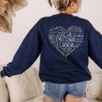 Social Emotional Learning Heart Counselor Teacher SEL Kind Women's Sweatshirt Back Print Navy Social Emotional Learning Heart Counselor Teacher SEL Kind Women's Sweatshirt Back Print Navy