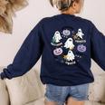 Special Education Teacher Halloween Pumpkin Ghost Inclusion Women's Sweatshirt Back Print Navy Special Education Teacher Halloween Pumpkin Ghost Inclusion Women's Sweatshirt Back Print Navy