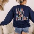 Special Education Teacher I Can Write A Goal For That Sped Women's Sweatshirt Back Print Navy Special Education Teacher I Can Write A Goal For That Sped Women's Sweatshirt Back Print Navy