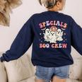 Specials Boo Crew Art Music Pe Tech Teacher Ghost Halloween Women's Sweatshirt Back Print Navy