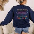 Sped Teacher I Work With Kids Behavior Specialist ABA Women's Sweatshirt Back Print Navy Sped Teacher I Work With Kids Behavior Specialist ABA Women's Sweatshirt Back Print Navy
