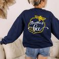 Spelling Bee Halloween Costume For Teachers Women's Sweatshirt Back Print Navy Spelling Bee Halloween Costume For Teachers Women's Sweatshirt Back Print Navy