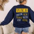 Spelling Bee Halloween Pun Costume Beekeeper Teacher Women's Sweatshirt Back Print Navy Spelling Bee Halloween Pun Costume Beekeeper Teacher Women's Sweatshirt Back Print Navy
