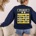 Spelling Bee Halloween Teachers Bee Spelling Competition Women's Sweatshirt Back Print Navy