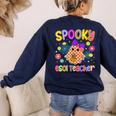 Spooky ESOL Teacher Halloween ESOL Teaching Coquette Women's Sweatshirt Back Print Navy Spooky ESOL Teacher Halloween ESOL Teaching Coquette Women's Sweatshirt Back Print Navy