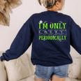 Only Spooky Periodically Halloween Chemistry Teacher Men Women Women's Sweatshirt Back Print Navy Only Spooky Periodically Halloween Chemistry Teacher Men Women Women's Sweatshirt Back Print Navy