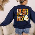 In My Spooky PRE-K Teacher Era Halloween Costume Tee Women's Sweatshirt Back Print Navy In My Spooky PRE-K Teacher Era Halloween Costume Tee Women's Sweatshirt Back Print Navy