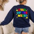 Star Of The Week Cheerful Recognition Student Teachers Class Men Women Kids Women's Sweatshirt Back Print Navy Star Of The Week Cheerful Recognition Student Teachers Class Men Women Kids Women's Sweatshirt Back Print Navy