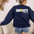 STEAM Teacher Back To School STEM Innovate Science For Men Women Kids Women's Sweatshirt Back Print Navy STEAM Teacher Back To School STEM Innovate Science For Men Women Kids Women's Sweatshirt Back Print Navy