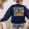 My Students Are Out Of This World Space Groovy Teacher Women's Sweatshirt Back Print Navy My Students Are Out Of This World Space Groovy Teacher Women's Sweatshirt Back Print Navy