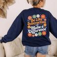 Be Like Subtraction Make A Difference Teacher Student Math Women's Sweatshirt Back Print Navy Be Like Subtraction Make A Difference Teacher Student Math Women's Sweatshirt Back Print Navy