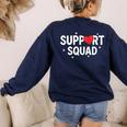 Support Squad Cute Heart Supportive Teacher Team Member Women's Sweatshirt Back Print Navy Support Squad Cute Heart Supportive Teacher Team Member Women's Sweatshirt Back Print Navy
