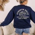 Synonym Rolls Joke Cinnamon Rolls Grammar Pun Teacher Women's Sweatshirt Back Print Navy Synonym Rolls Joke Cinnamon Rolls Grammar Pun Teacher Women's Sweatshirt Back Print Navy