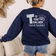 T Is For Teacher And Tacos For Teacher & Tacos Lovers Men Women Girls Kids Women's Sweatshirt Back Print Navy T Is For Teacher And Tacos For Teacher & Tacos Lovers Men Women Girls Kids Women's Sweatshirt Back Print Navy