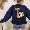 T Is For Teacher’s Aide Back To First Day Of School Leopard Men Women Girls Kids Women's Sweatshirt Back Print Navy T Is For Teacher’s Aide Back To First Day Of School Leopard Men Women Girls Kids Women's Sweatshirt Back Print Navy