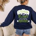 I Teach The Cutest Little Monsters Halloween Teacher Spooky Women's Sweatshirt Back Print Navy I Teach The Cutest Little Monsters Halloween Teacher Spooky Women's Sweatshirt Back Print Navy