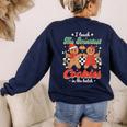 I Teach The Smartest Cookies In The Batch Teacher Christmas For Men Women Kids Women's Sweatshirt Back Print Navy I Teach The Smartest Cookies In The Batch Teacher Christmas For Men Women Kids Women's Sweatshirt Back Print Navy