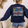 I Teach Special Education SPED Special Education Teacher For Men Women Women's Sweatshirt Back Print Navy