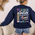 Teacher Besties Because Going Crazy Alone Is Not As Much Fun Women's Sweatshirt Back Print Navy Teacher Besties Because Going Crazy Alone Is Not As Much Fun Women's Sweatshirt Back Print Navy