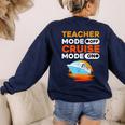 Teacher Cruise Shirt Cruise Mode Men Women Women's Sweatshirt Back Print Navy Teacher Cruise Shirt Cruise Mode Men Women Women's Sweatshirt Back Print Navy