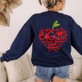 Teacher Day T Shirt Appreciation Day Apple Teach Learn Women's Sweatshirt Back Print Navy Teacher Day T Shirt Appreciation Day Apple Teach Learn Women's Sweatshirt Back Print Navy
