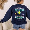 Teacher We All Different But In This Class We Swim Together Women's Sweatshirt Back Print Navy Teacher We All Different But In This Class We Swim Together Women's Sweatshirt Back Print Navy