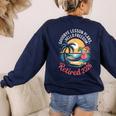Teacher Retirement Shirts 2026 Goodbye Lesson Hello Freedom Women's Sweatshirt Back Print Navy Teacher Retirement Shirts 2026 Goodbye Lesson Hello Freedom Women's Sweatshirt Back Print Navy