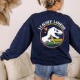 Teacher-Saurus Dinosaur Teacher Design T-Rex Design Women's Sweatshirt Back Print Navy Teacher-Saurus Dinosaur Teacher Design T-Rex Design Women's Sweatshirt Back Print Navy
