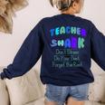 Teacher Shark Don't Stress Do Your Best Forget The Rest Women's Sweatshirt Back Print Navy Teacher Shark Don't Stress Do Your Best Forget The Rest Women's Sweatshirt Back Print Navy