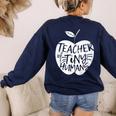 Teacher Of Tiny Humans Preschool Kindergarten Teacher Women's Sweatshirt Back Print Navy Teacher Of Tiny Humans Preschool Kindergarten Teacher Women's Sweatshirt Back Print Navy